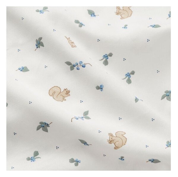 Set copripiumino e federa da bambini color crema in cotone organico per culla 100x140 cm Blueberries – Cam Cam Copenhagen