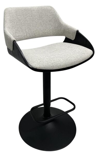 Sgabello Bar 50.5x50.5x90.5/111 cm in Poliestere Roxanne Rainy Bianca