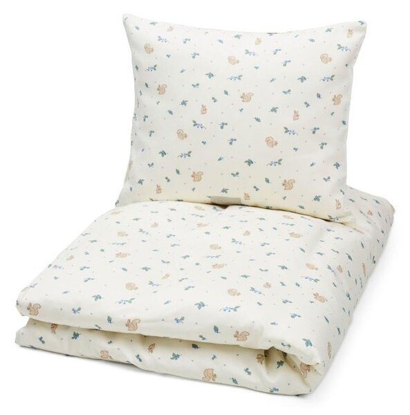 Set copripiumino e federa da bambini color crema in cotone organico per culla 100x140 cm Blueberries – Cam Cam Copenhagen