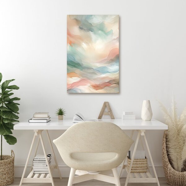 Quadro su tela – Onde pastello delicate
