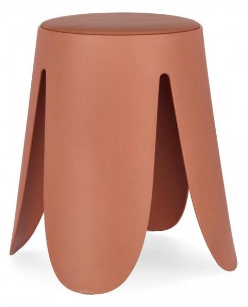 Set 4 Sgabelli Ø37x47 cm in Similpelle Imogen Terracotta