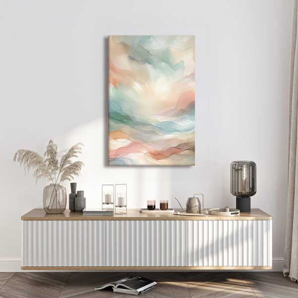 Quadro su tela – Onde pastello delicate