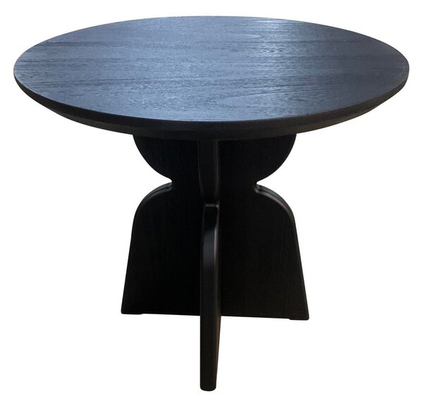 Tavolo da Soggiorno Ø80x76 cm in Legno Empire D80 Nero