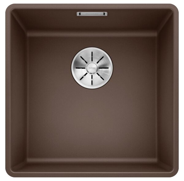 BLANCO SUBLINE 400-F lavello a scomparsa / SILGRANITE / Cafe / Tappo -
