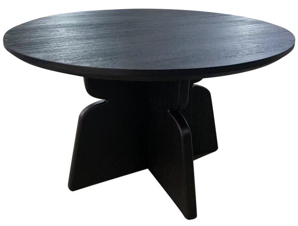 Tavolo da Soggiorno Ø120x77 cm in Legno Empire D120 Nero