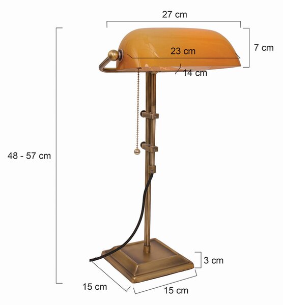 Steinhauer Lampada da scrivania Ancilla, Bronzo / Ottone antico, Studio / Ufficio, Metallo, Lampada da tavolo