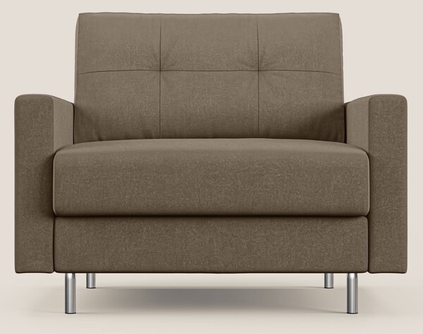 Megan poltrona letto in microfibra smacchiabile T11 marrone