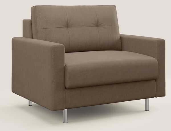 Megan poltrona letto in microfibra smacchiabile T11 marrone