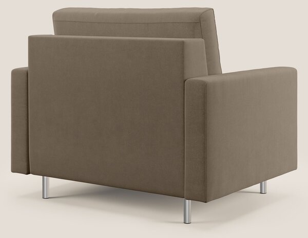 Megan poltrona letto in microfibra smacchiabile T11 marrone