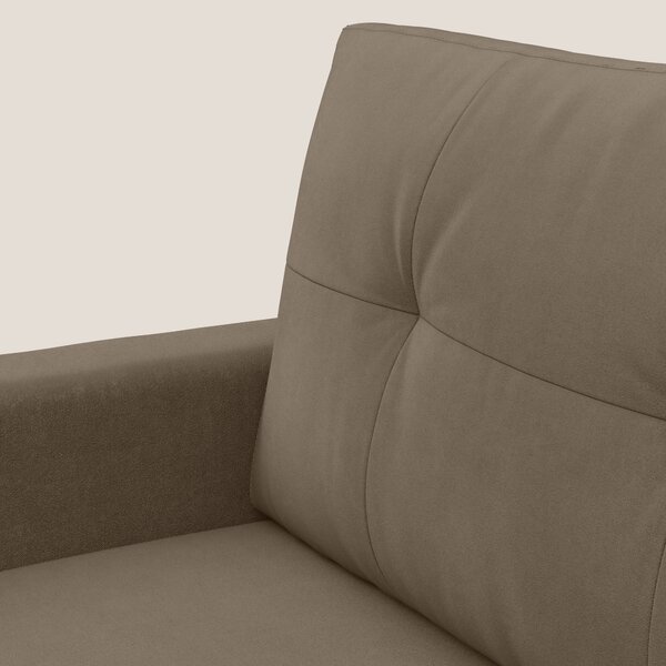 Megan poltrona letto in microfibra smacchiabile T11 marrone