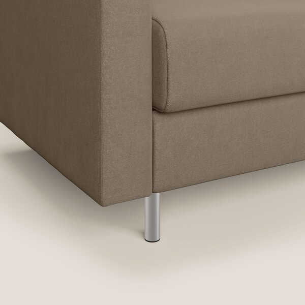 Megan poltrona letto in microfibra smacchiabile T11 marrone