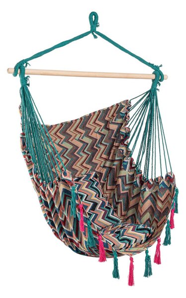 Amaca Sedia Sospesa da Giardino 120x146 cm in Poli-Cotone Santander