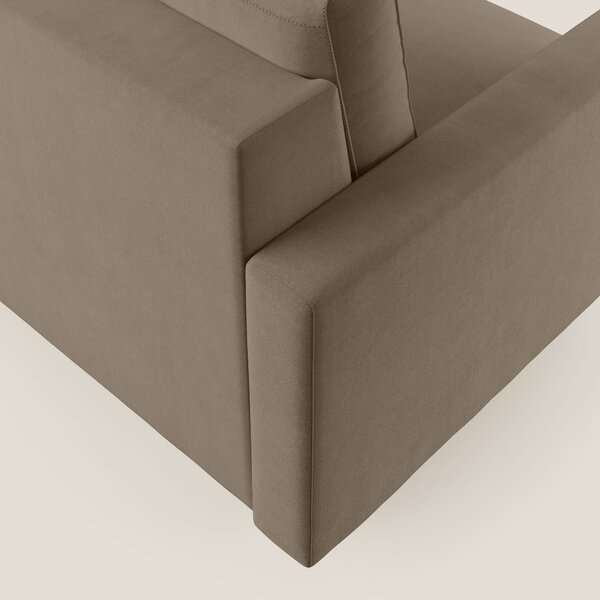 Megan poltrona letto in microfibra smacchiabile T11 marrone