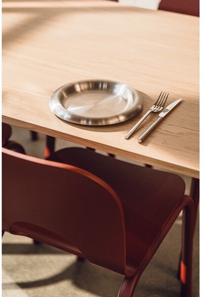 Set di piatti argentati in acciaio inox 2 pz ø 28 cm Roto – noo.ma