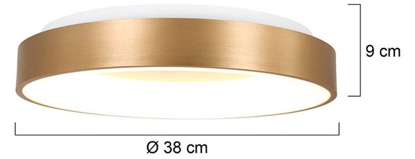 Steinhauer Plafoniera LED Ringlede, 2.700 K Ø 38 cm oro