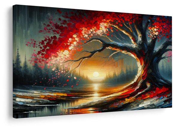 Quadro su tela – Albero della vita al tramonto