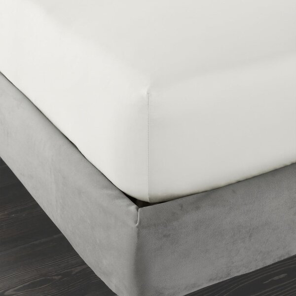 Lenzuolo con angoli avorio in raso di cotone 90x190 cm Cotton Sateen – Bianca