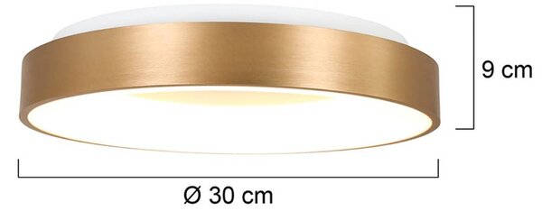 Steinhauer Plafoniera LED Ringlede 2.700 K Ø 30 cm oro