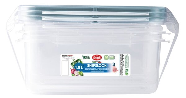 Scatole per alimenti in set 3 pz Snipslock – Snips