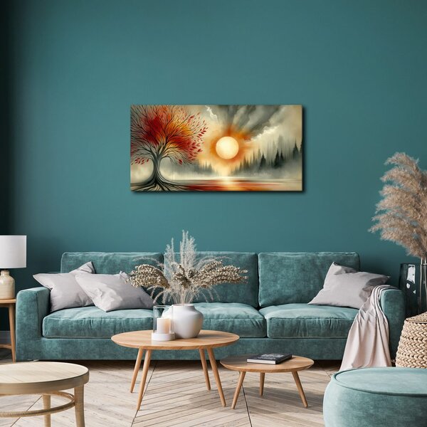 Quadro su tela – Albero della vita autunnale al lago