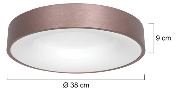 Steinhauer Plafoniera LED Ringlede, 2.700 K Ø 38 cm Bronz