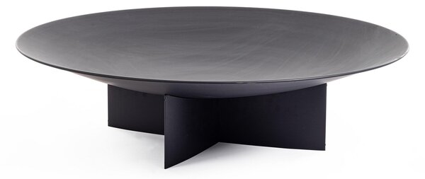 Braciere da Giardino Ø100x27 cm in Acciaio Nebraska Nero