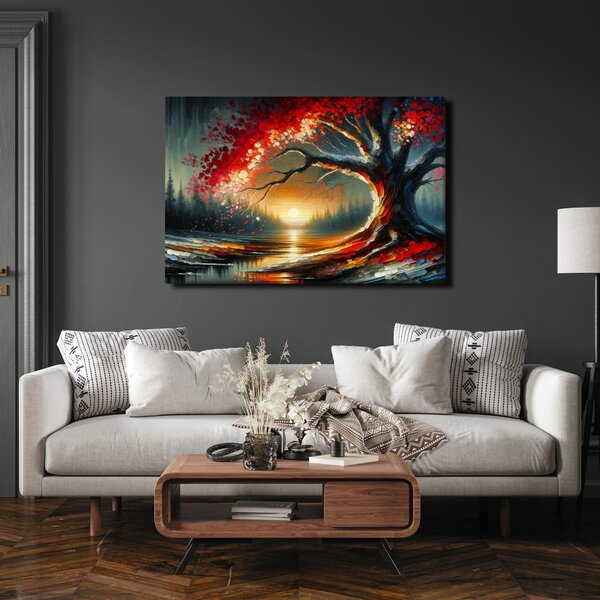 Quadro su tela – Albero della vita al tramonto