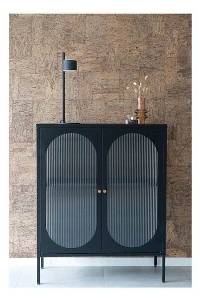 Vetrina in metallo nero 90x110 cm Adelaide - House Nordic