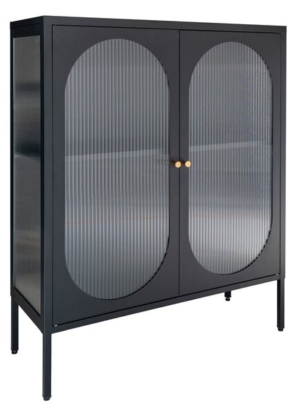 Vetrina in metallo nero 90x110 cm Adelaide - House Nordic