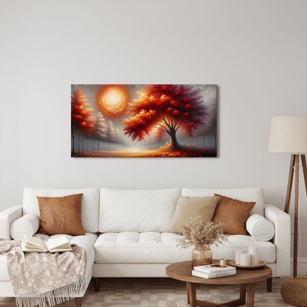 Quadro su tela – Albero della vita autunnale alla luce del sole