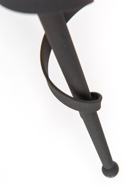 Applique da parete rustica marrone ruggine con vetro crema - Castle