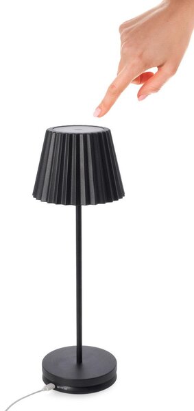 Lampada da Tavolo Ø12,5x36 cm in Metallo Artika Nera