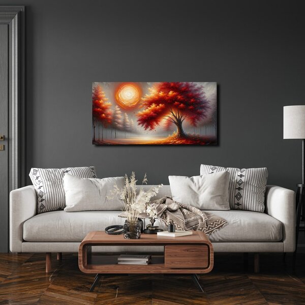 Quadro su tela – Albero della vita autunnale alla luce del sole