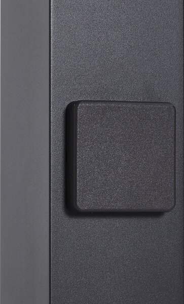 Lampada da esterno moderna nera con vetro fumé 50 cm con sensore crepuscolare IP44 - Denmark