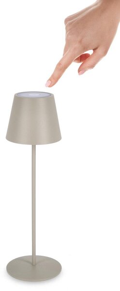 Lampada da Tavolo Ø12x38 cm in Metallo Etna Tortora