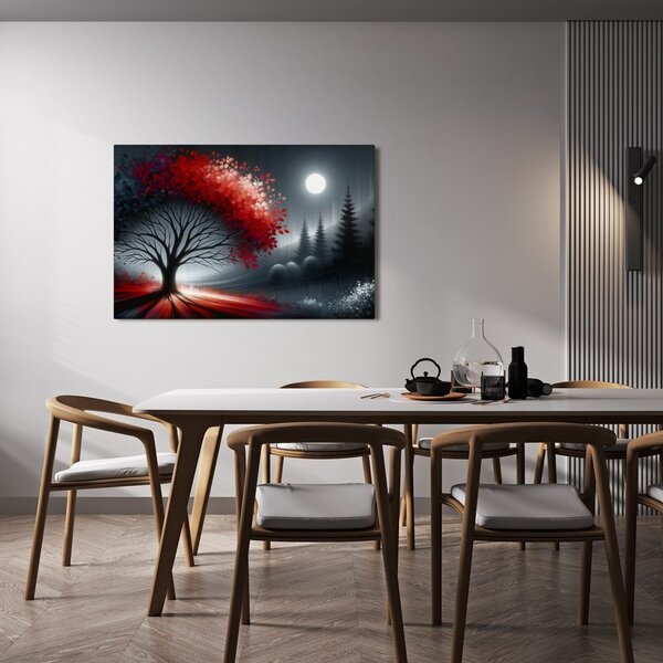 Quadro su tela – Albero della vita sotto la luna