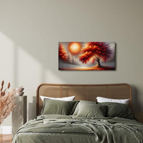 Quadro su tela – Albero della vita autunnale alla luce del sole