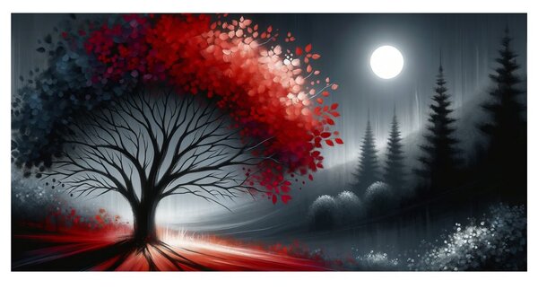 Quadro su tela – Notte magica e albero della vita
