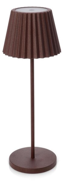 Lampada da Tavolo Ø12,5x36 cm in Metallo Artika Marrone