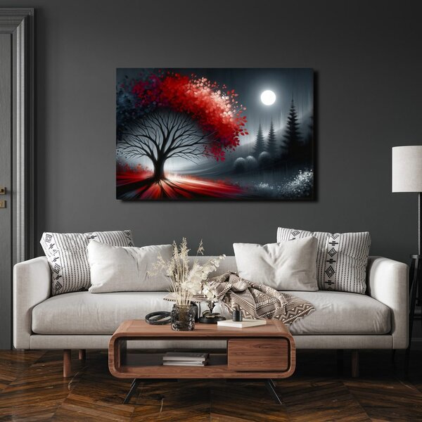 Quadro su tela – Albero della vita sotto la luna