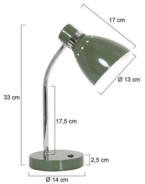 Steinhauer Spring lampada da tavolo braccio regolabile, verde