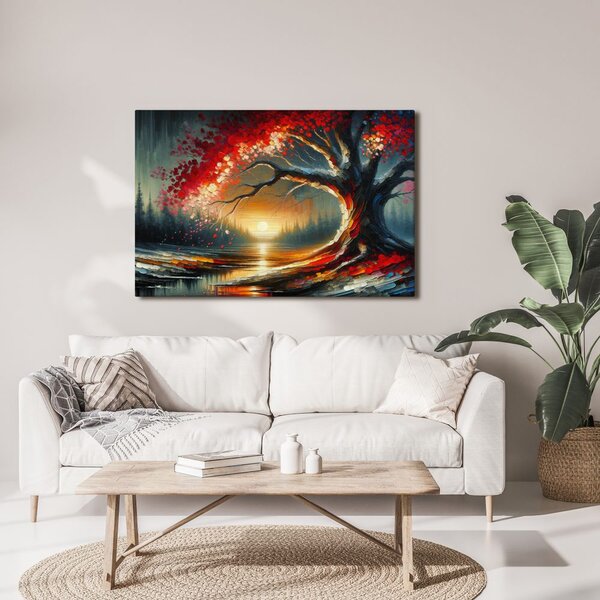 Quadro su tela – Albero della vita al tramonto