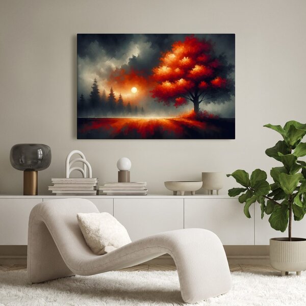 Quadro su tela – Albero della vita nella nebbia