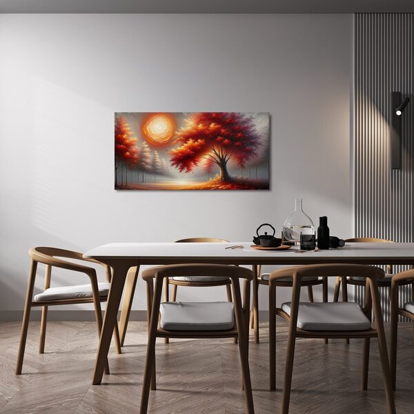 Quadro su tela – Albero della vita autunnale alla luce del sole