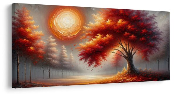 Quadro su tela – Albero della vita autunnale alla luce del sole