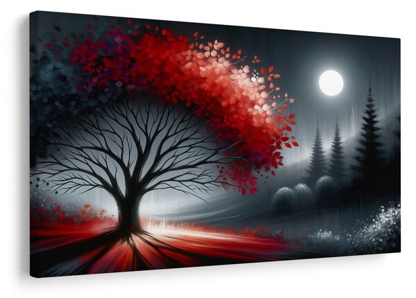 Quadro su tela – Albero della vita sotto la luna