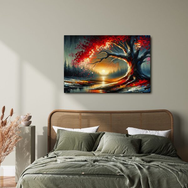 Quadro su tela – Albero della vita al tramonto