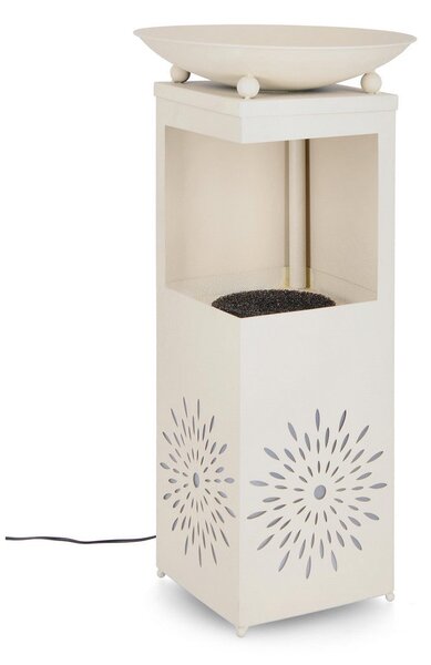 Fontana con Led 40,5x40,5x78 cm in Metallo Yuki Beige