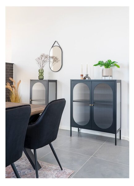 Vetrina in metallo nero 90x110 cm Adelaide - House Nordic