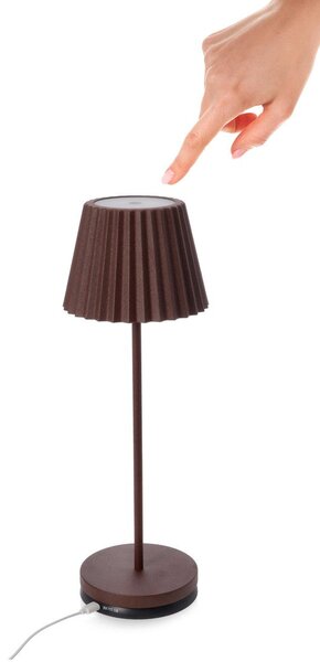 Lampada da Tavolo Ø12,5x36 cm in Metallo Artika Marrone
